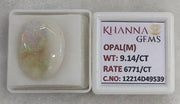 9.14/CT Natural Opal with Govt. Lab Certificate-12214D49539